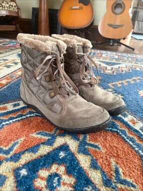 Columbia Brown Fur-Trim Winter Boots